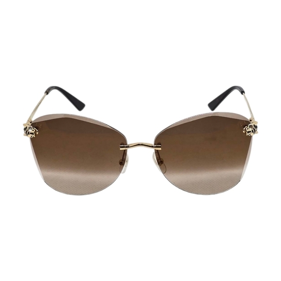 CARTIER SUNGLASSES Elegant Brown BEVELED LENSES main image 4